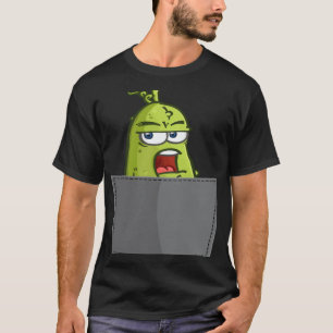Camiseta Dill Pepino Bolsillo Falso Comida Vegana