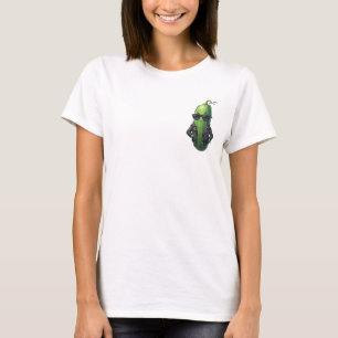 Camiseta Dill Pickle Motero Genial con Chaqueta de Cuero