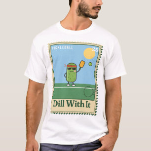 Camiseta Dill With It Divertido Pepino Pickleball Sello