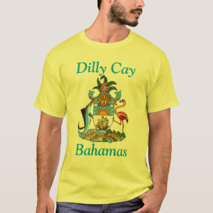 Camiseta Dilly Cay, Bahamas con escudo de armas