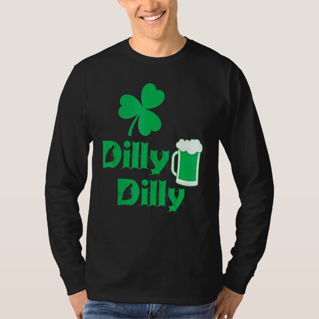 Camiseta Dilly Clover Leaf Lucky Irish St Patrick's Day Bee (Anverso)