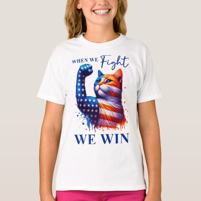 Camiseta Dilo a mi gato de la cara, Lady Kamala USA (Anverso)