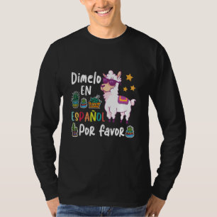 Camiseta Dimelo En Espanol Por Favor Alpaca Animales Lana