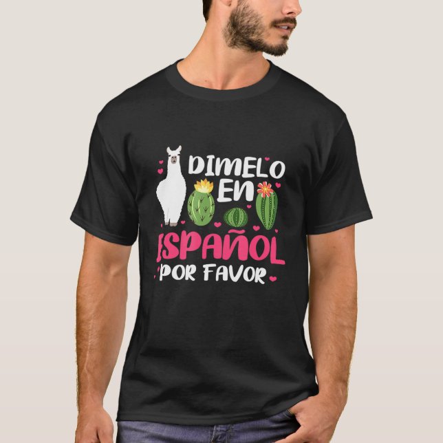 Camiseta Dimelo En Espanol Profesor Español (Anverso)
