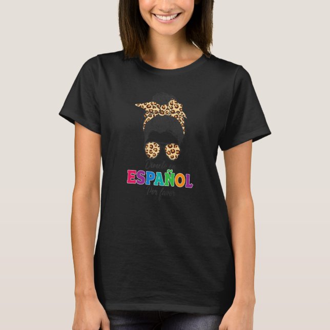 Camiseta Dimelo En Espanol Profesores Bilingües De Español (Anverso)