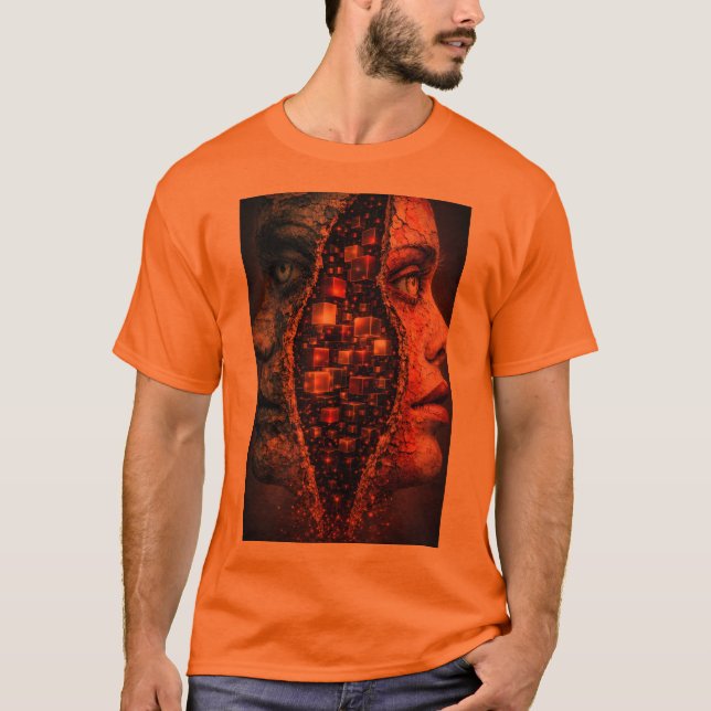 Camiseta Dimensiones Fracturadas – Doble Cara Abstracta Sur (Anverso)