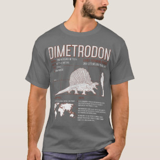 Camiseta Dimetrodon Dinosaur Datos Divertidos Ciencia Hombr