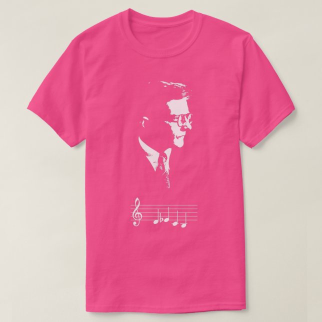 Camiseta Dimitri Shostakovich DSCH notas musicales  (Diseño del anverso)