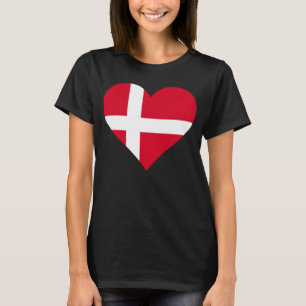 Camiseta Dinamarca Bandera Corazón Dinamarca Regalos Amor D
