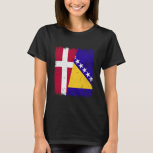 Camiseta Dinamarca Bosnia y Herzegovina Bandera Media