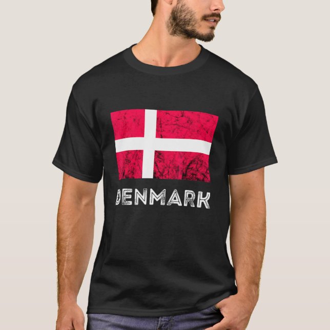 Camiseta Dinamarca Dannebrog Bandera danesa Dansk Roots Dan (Anverso)