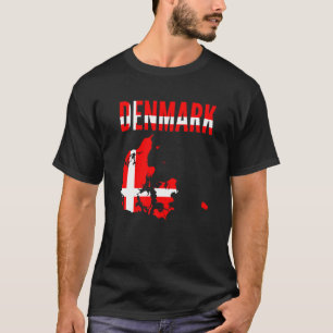 Camiseta Dinamarca Dinamarca Dinamarca Bandera de mapa país