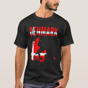 Camiseta Dinamarca Dinamarca Dinamarca Bandera de mapa país