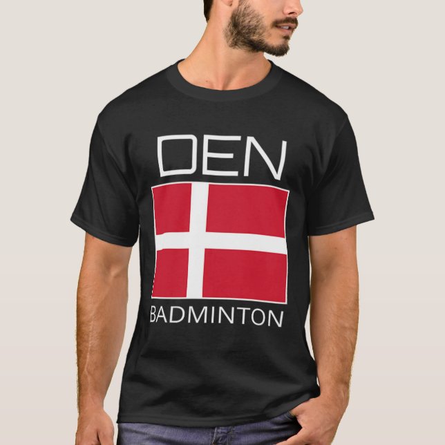 Camiseta Dinamarca Equipo de Badminton Atleta Danés Bandera (Anverso)