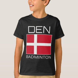Camiseta Dinamarca Equipo de Badminton Atleta Danés Bandera