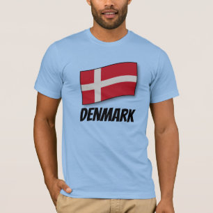 Camiseta Dinamarca, pabellón etiquetado,