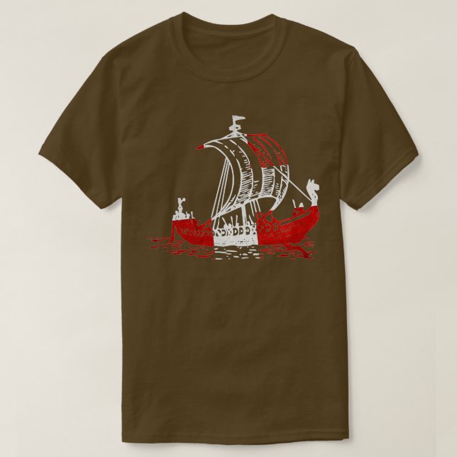 Camiseta Dinamarca Viking Danish Flag Vikings Dinamarca (Diseño del anverso)