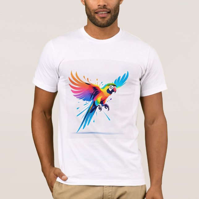 Camiseta Dinámico y artístico - Tee de loro de brillo eléct (Anverso)