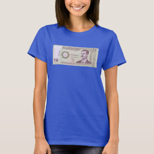 Camiseta Dinar iraquí con Saddam Hussein