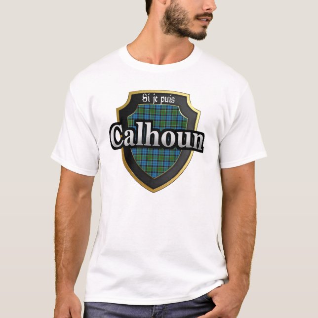 Camiseta Dinastía del tartán de Calhoun Escocia del clan (Anverso)