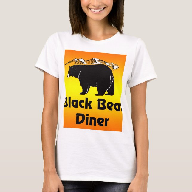 Camiseta Diner de oso negro (Anverso)