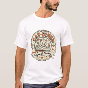 Camiseta Dinerio de gato Dinerio de gato Restaurante retro