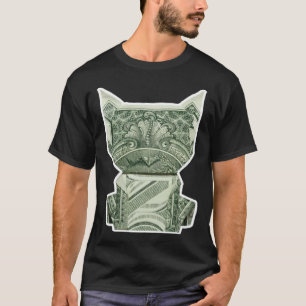 Camiseta Dinero de gato origami efectivo
