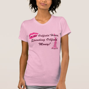 Camiseta Dinero del campo petrolífero del gasto de la miel