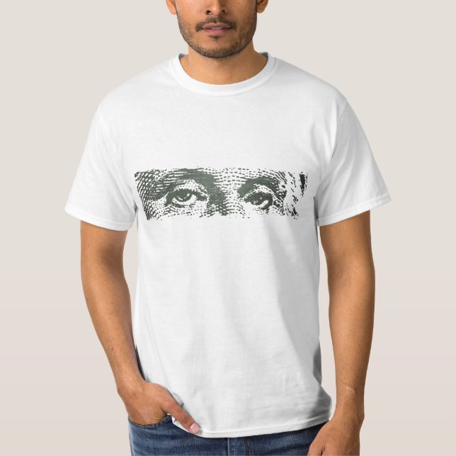 Camiseta Dinero del efectivo del billete de dólar de George (Anverso)