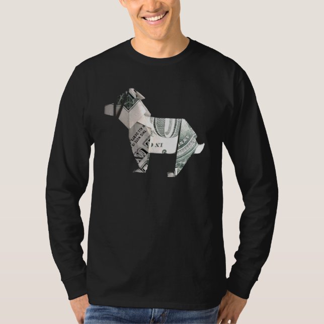 Camiseta Dinero del perro Dinero Origami Cash (Anverso)