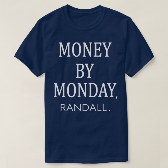 Camiseta dinero en blanco de lunes (Diseño del anverso)