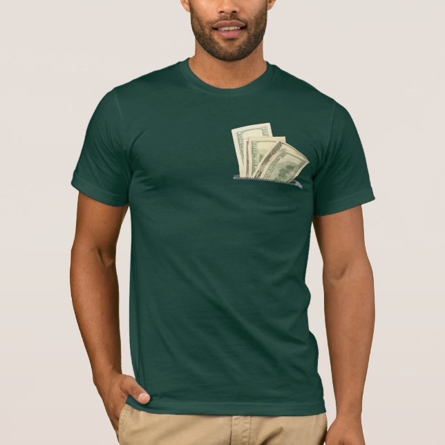 Camiseta Dinero falso dentro del bolsillo (Anverso)