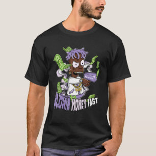 Camiseta Dinero Flagrante Chico Rápido Jd 11 Matchi Violeta
