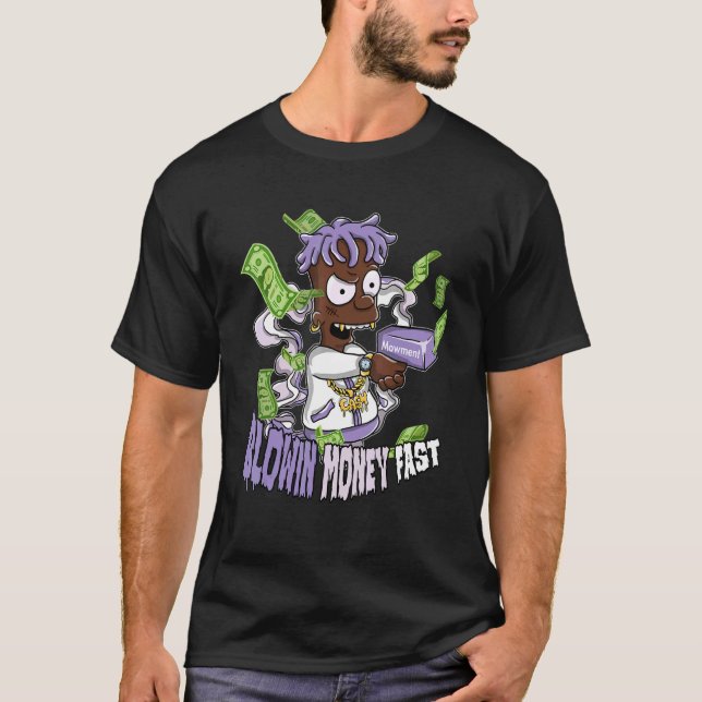 Camiseta Dinero Flagrante Chico Rápido Jd 11 Matchi Violeta (Anverso)