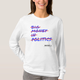 Camiseta Dinero grande en la política Strikethrough T de