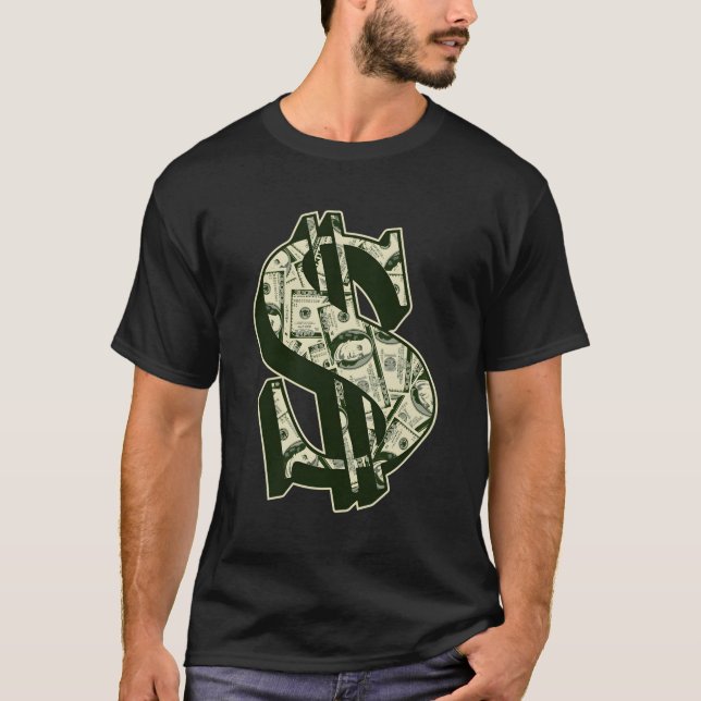Camiseta Dinero I Dólar Factura En Dólar De Los Estados Uni (Anverso)