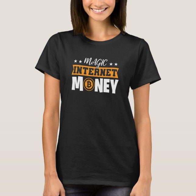 Camiseta Dinero Mágico de Internet Bitcoin (Anverso)