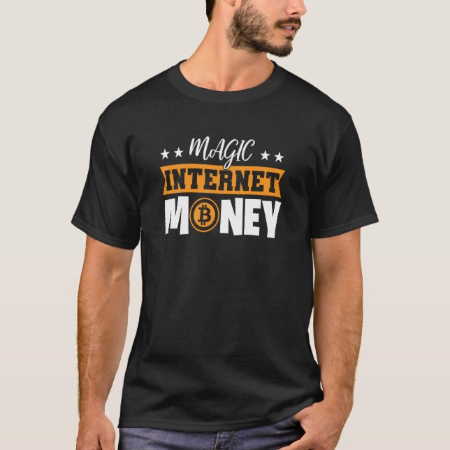 Camiseta Dinero Mágico de Internet Bitcoin (Anverso)