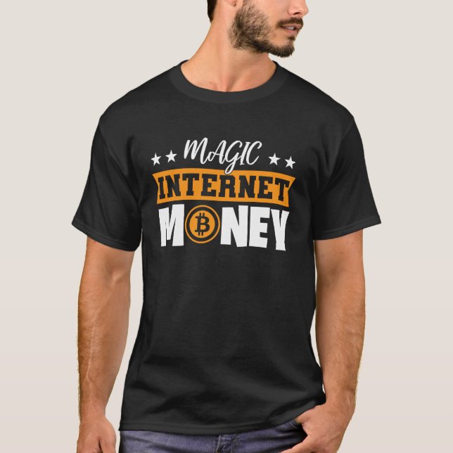 Camiseta Dinero Mágico de Internet  Bitcoin (Anverso)
