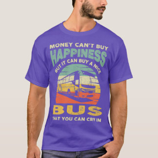Camiseta Dinero no puede comprar la felicidad un autobús di