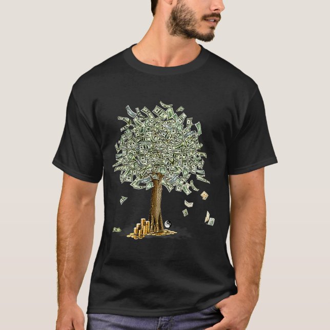 Camiseta Dinero Tree Dollar Billetes de moda (Anverso)