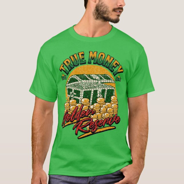Camiseta Dinero verdadero - Reserva Dorada (Anverso)