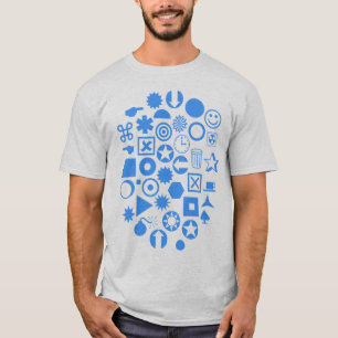 Camiseta Dingbat Abstracto - Azul Bebé