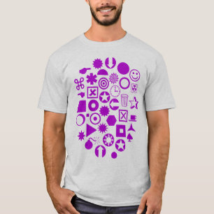 Camiseta Dingbat Abstracto - Púrpura
