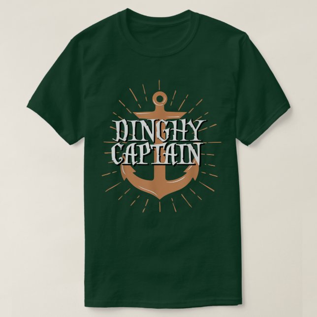 Camiseta Dinghy Captain FunnyBoating Sailing Crew Gift  (Diseño del anverso)