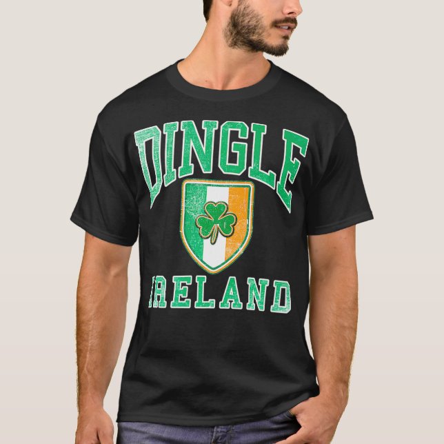 Camiseta DINGLE IRLANDA angustiada Orgullo irlandés (Anverso)