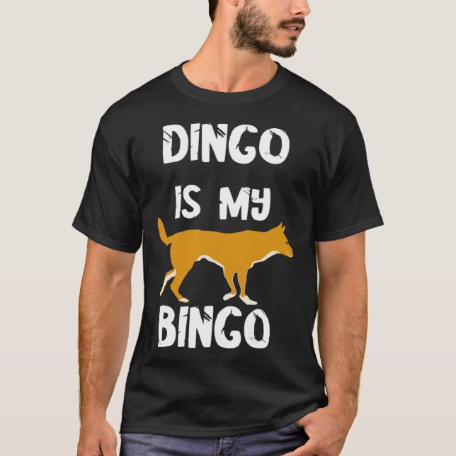 Camiseta Dingo Es Mi Jugador De Bingo Jugando Juego De Tarj (Anverso)