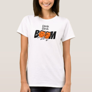 Camiseta Dink Dink Boom Pickleball Destruye bombas Naranjas