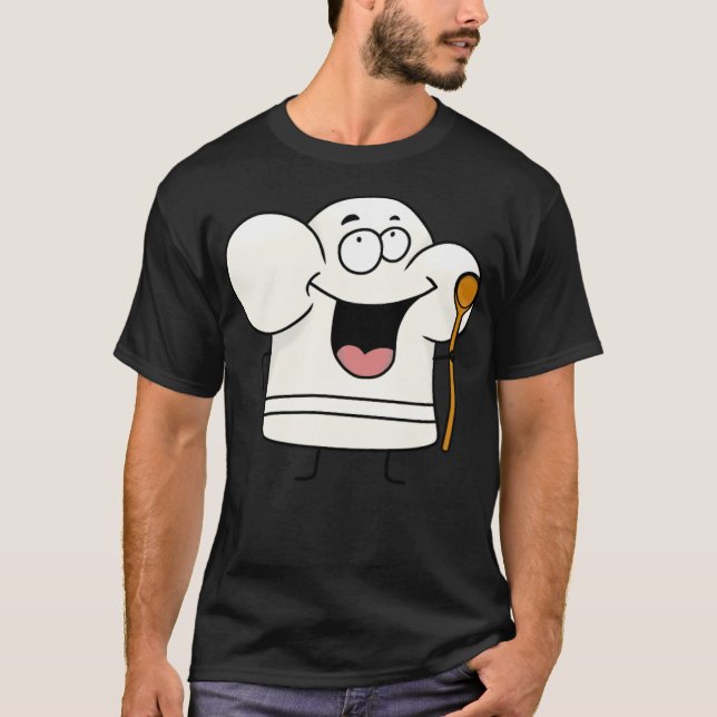 Camiseta Dinner Cook  Chef hat Meal dinosaur cuisine  (Anverso)
