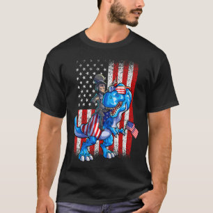Camiseta Dino Abraham Lincoln 4 De Julio Boys American Fl